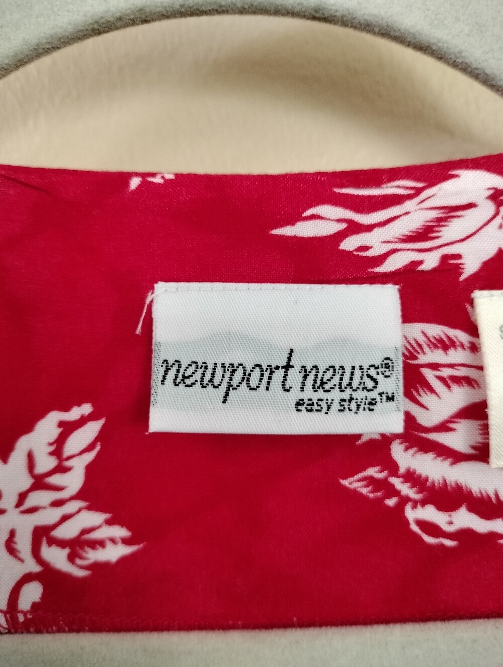 Newport News VTG Red Floral Layered Look Maxi Dress Office See Measurements - Picture 8 of 10